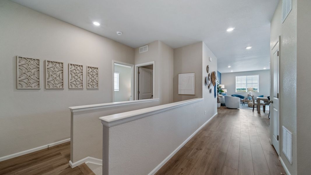 Furnished interior view inside a new home in Thompson River Ranch, Johnstown (Image 35).