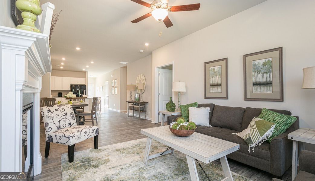 Furnished interior view inside a new home in The Cottages of Silvertown, Thomaston (Image 8).