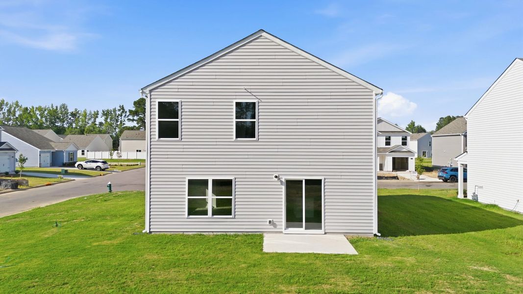 Exterior details and patio area of a home in Jetstream Park, Wilson (Image 19).