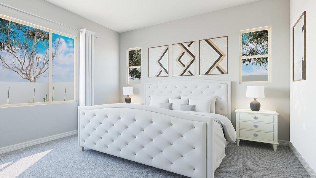 Representative furnished interior of a home built from the Iris Plan 60-1 by Tri Pointe Homes in Abel Ranch, Goodyear (Image 8).