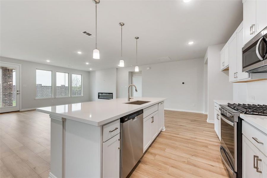 Furnished interior view inside a new home in Sutton Fields, Celina (Image 3). Furnished interior view inside a new home in Sutton Fields, Celina (Image 3).