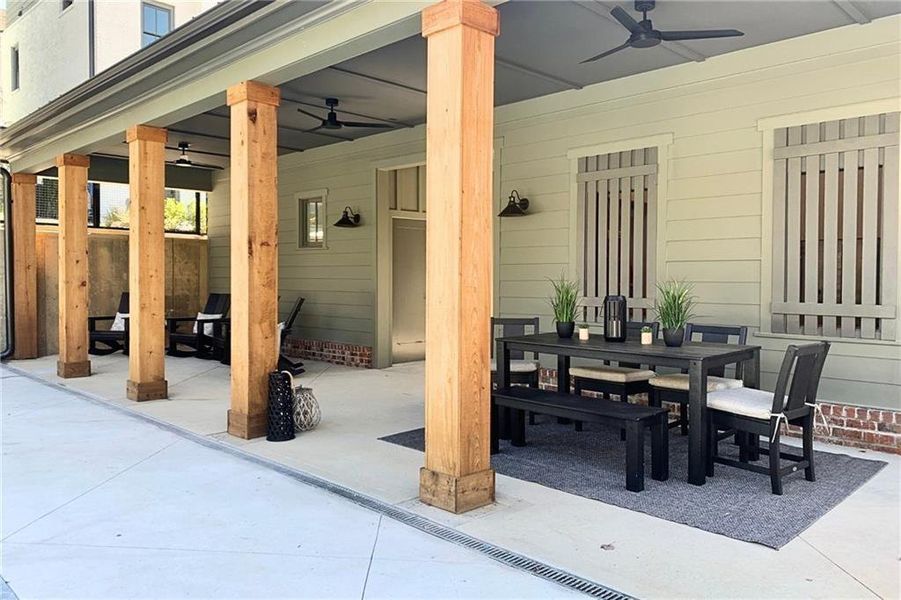 Exterior details and patio area of a home in , Hapeville (Image 2). Exterior details and patio area of a home in , Hapeville (Image 2).