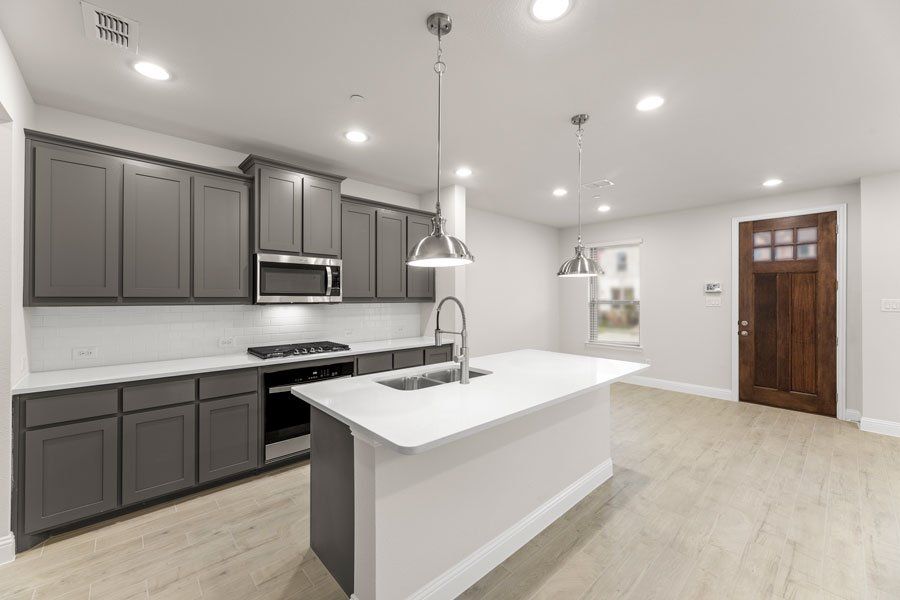 Representative exterior photo of a completed home built from the Buchanan by Impression Homes in Timber Ridge, Corinth, TX (Image 6). Representative exterior photo of a completed home built from the Buchanan by Impression Homes in Timber Ridge, Corinth, TX (Image 6).