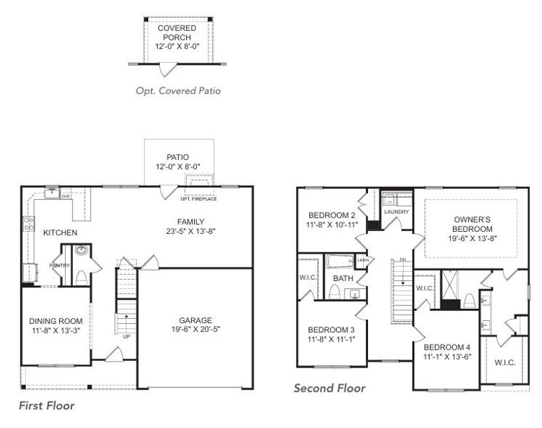2D floor plan layout of this home in Heritage Bay, Sumter, SC (Image 4).