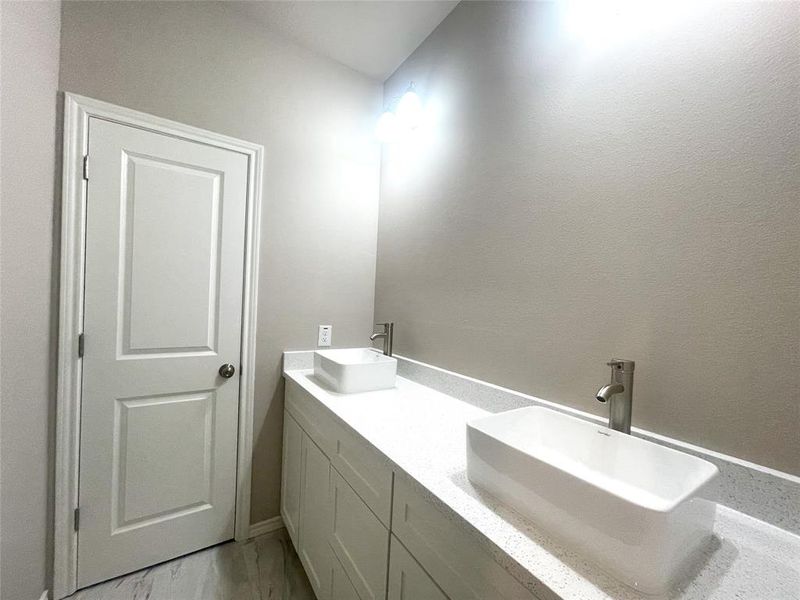 Bathroom with double vanity