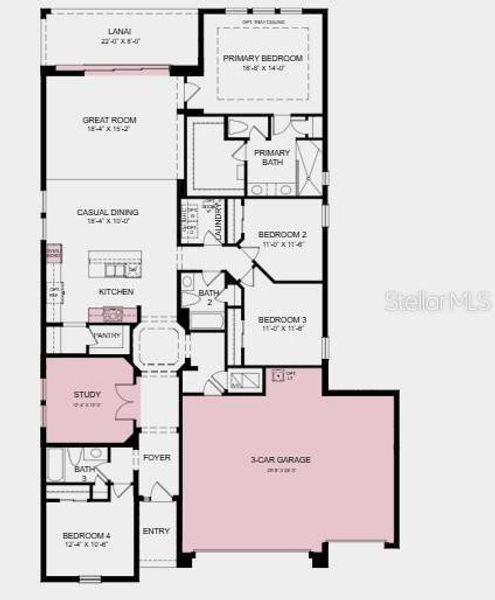 2D floor plan layout of this home in Brookland Park, Auburndale, FL (Image 2). 2D floor plan layout of this home in Brookland Park, Auburndale, FL (Image 2).