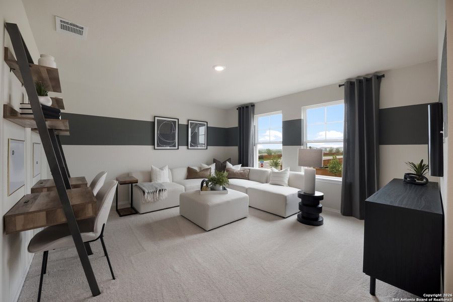 Furnished interior view inside a new home in Meadows at Clear Springs, New Braunfels (Image 4).