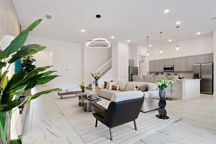 Furnished interior view inside a new home in , Kissimmee (Image 43).