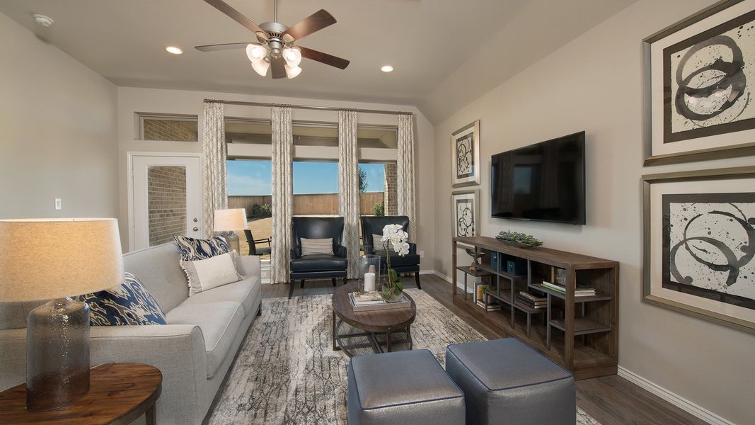 Furnished interior view inside a new home in Briggs Ranch, San Antonio (Image 45).
