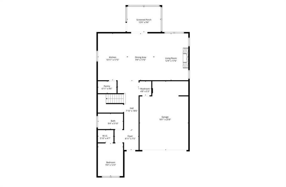 2D floor plan layout of this home in , Atlanta, GA (Image 6).