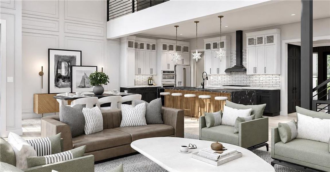 Furnished interior view inside a new home in , Atlanta (Image 11).