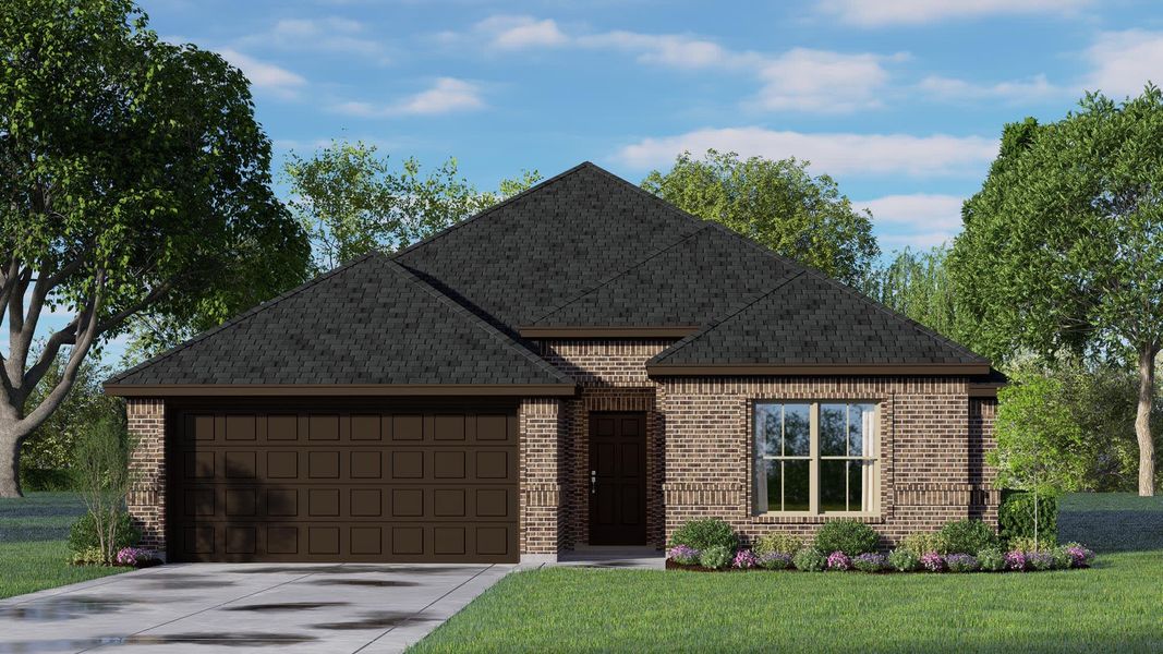 Elevation A | Concept 1660 at Hunters Ridge in Crowley, TX by Landsea Homes