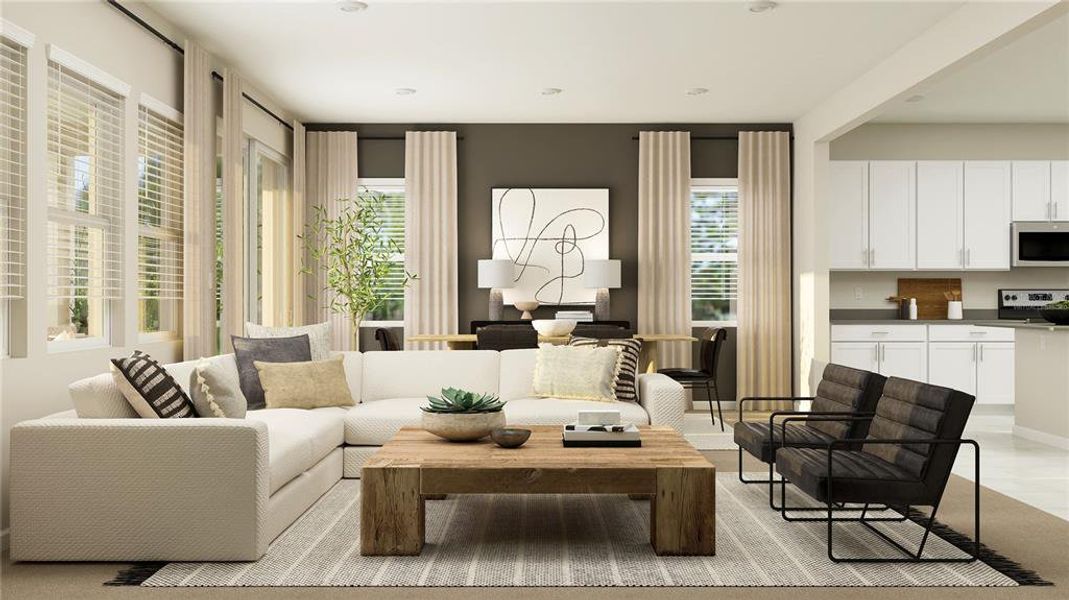 Furnished interior view inside a new home in Waterstone: Estate II Collection, Groveland (Image 12).