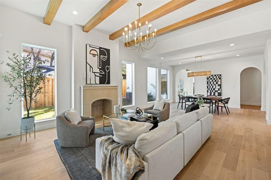 Furnished interior view inside a new home in , Dallas (Image 6).