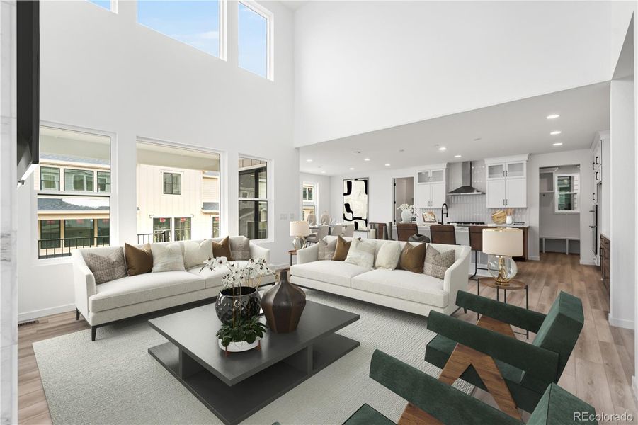 Furnished interior view inside a new home in Stargaze at Solstice, Littleton (Image 31).