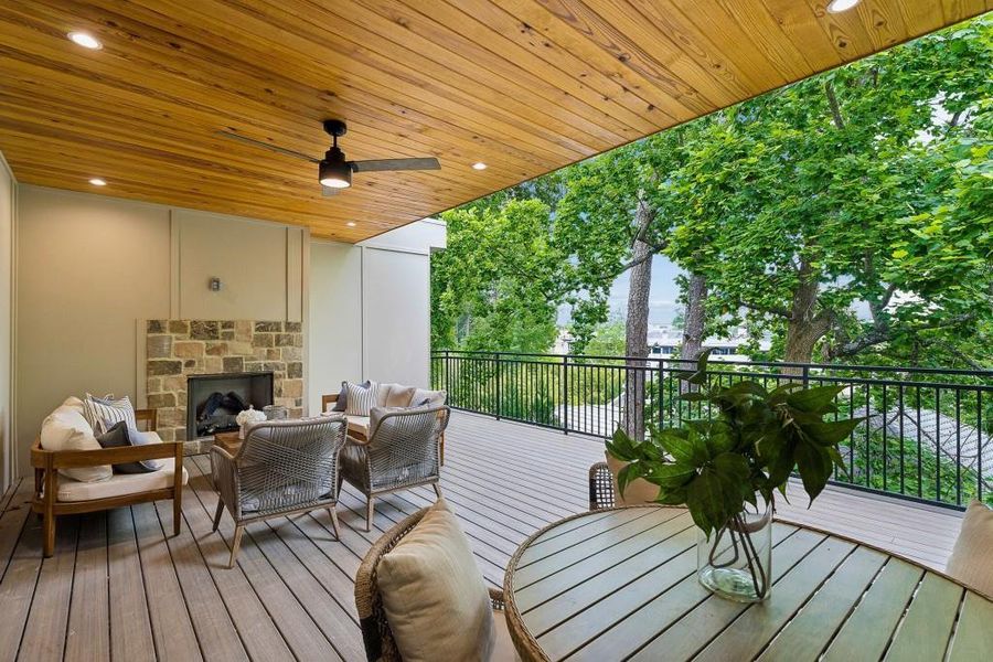 Exterior details and patio area of a home in , Atlanta (Image 1). Exterior details and patio area of a home in , Atlanta (Image 1).