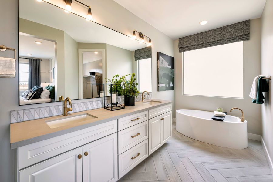 Representative furnished interior of a home built from the Laurel Plan 4002 by Tri Pointe Homes in Waterston Central, Gilbert (Image 25).