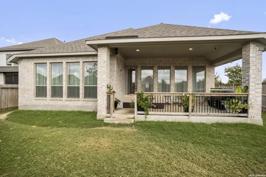 Exterior details and patio area of a home in Meadows of Mill Creek, Seguin (Image 23).