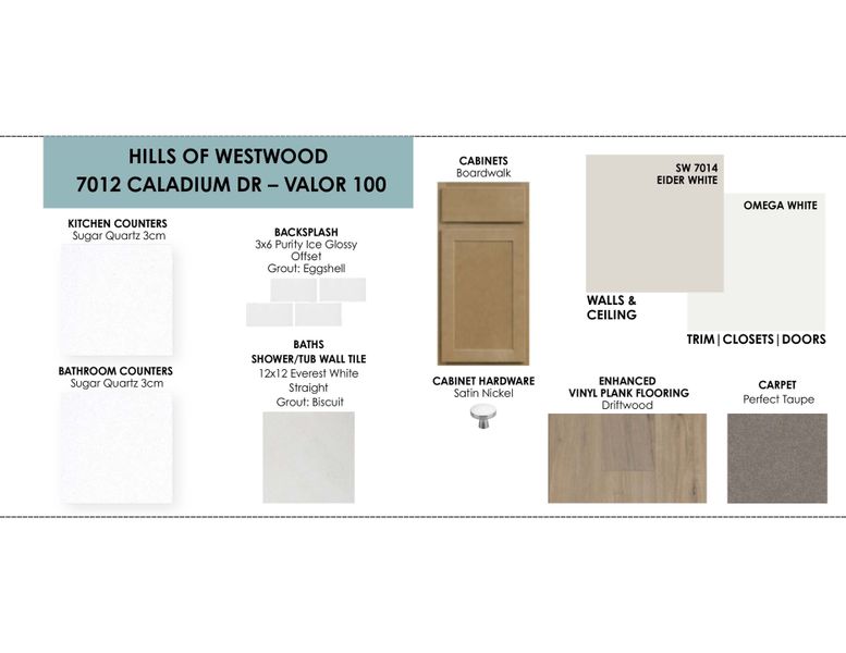 Sample of building materials used in homes in Hills of Westwood, Temple (Image 4).