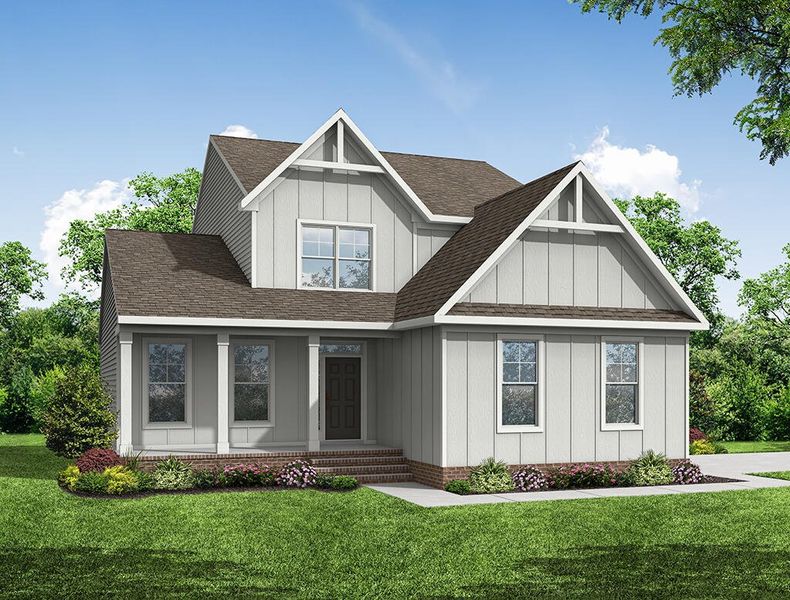 Representative exterior photo of a completed home built from the Raleigh by Eastwood Homes in Weddington, Benson, NC (Image 10).