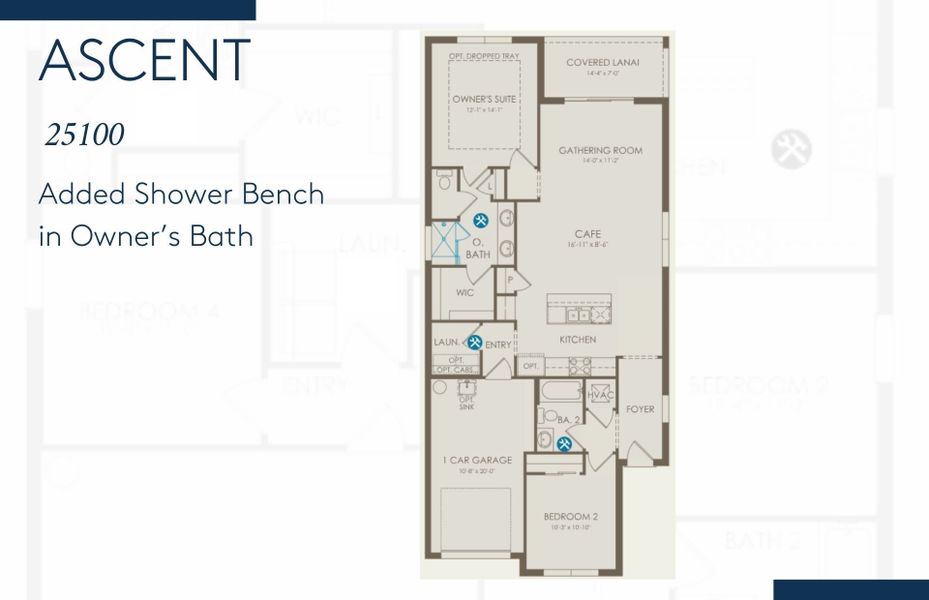 2D floor plan layout of this home in Harbor Isle, Vero Beach, FL (Image 5).