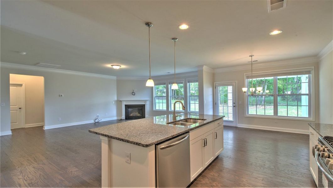Furnished interior view inside a new home in Reserve at Tap Root Farms, Fletcher (Image 8). Furnished interior view inside a new home in Reserve at Tap Root Farms, Fletcher (Image 8).