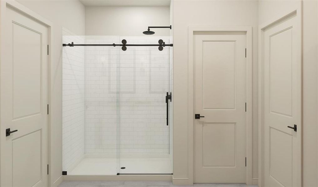 Walk-in shower in primary bath (*Photo not of actual home and used for illustration purposes only.)