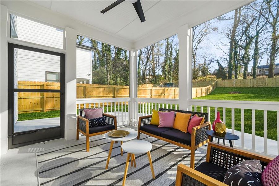 Exterior details and patio area of a home in , Atlanta (Image 32).