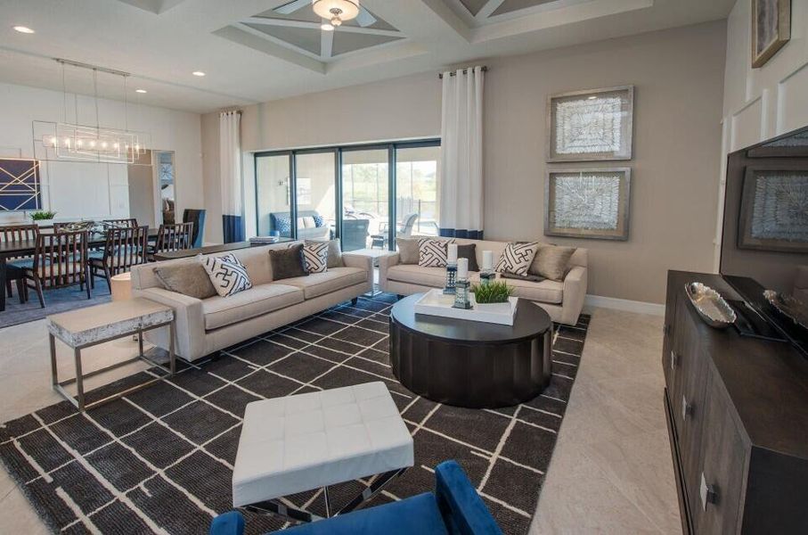 Furnished interior view inside a new home in Veranda Gardens, Port St. Lucie (Image 11).