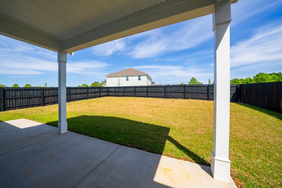 Exterior details and patio area of a home in Monroe Preserve, Chapin (Image 29).