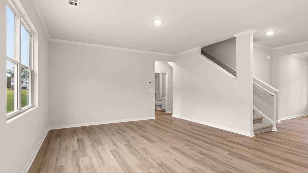 Representative unfurnished interior of a home built from the Hayden by D.R. Horton in Hamptons at Riverwood South, Dallas (Image 17).