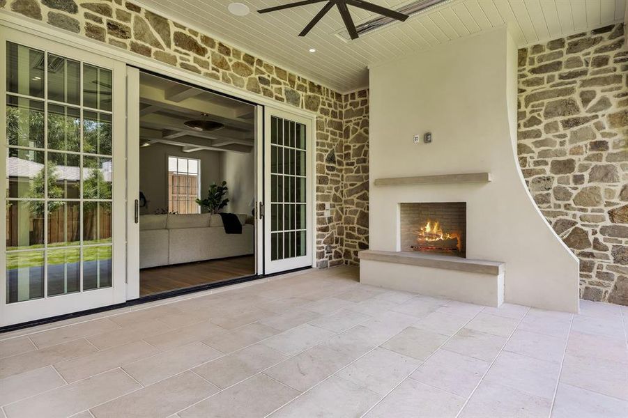 Exterior details and patio area of a home in , Dallas (Image 2). Exterior details and patio area of a home in , Dallas (Image 2).
