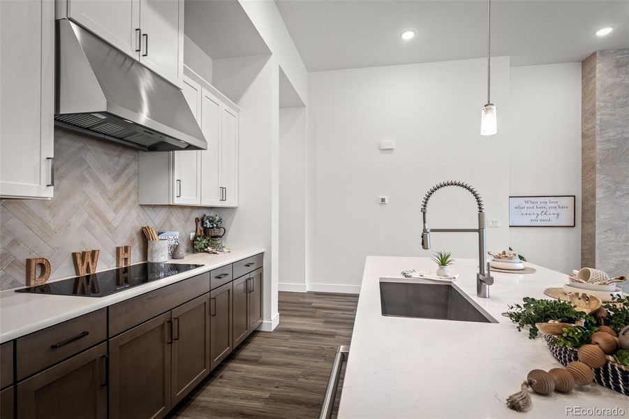 Furnished interior view inside a new home in Cloverleaf - Pinnacle Collection, Monument (Image 35).