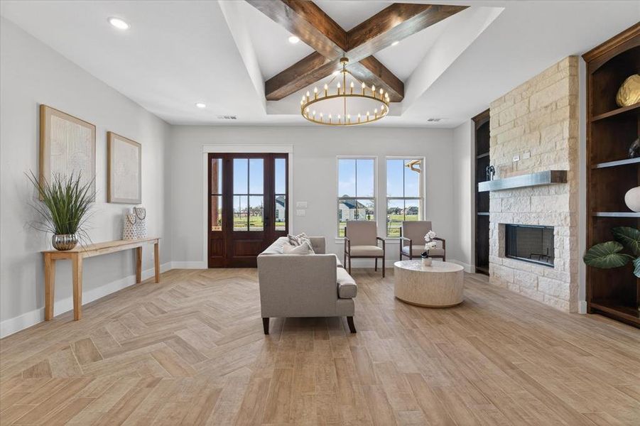 Furnished interior view inside a new home in , Celeste (Image 35).