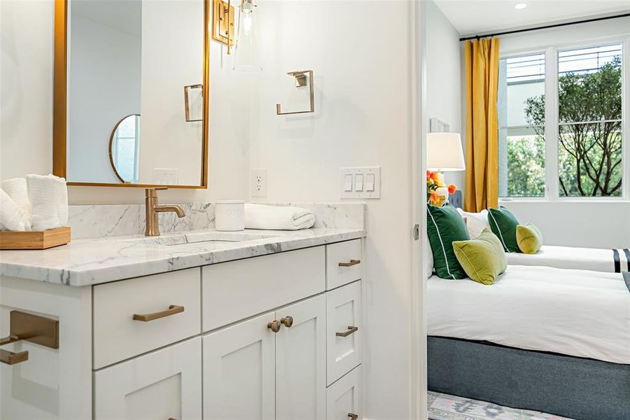 Ensuite bath offering privacy and comfort for family or guests
(Photo of model showroom) Ensuite bath offering privacy and comfort for family or guests
(Photo of model showroom)