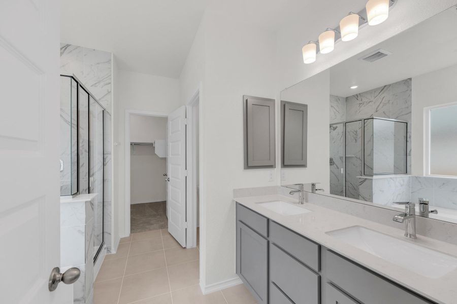 Furnished interior view inside a new home in Salerno - Classic Collection, Round Rock (Image 8).