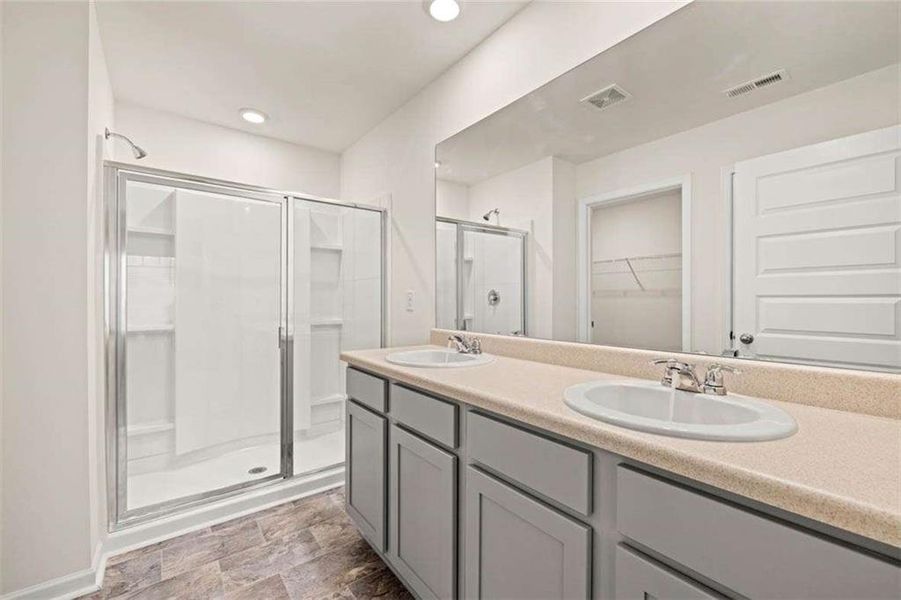 Furnished interior view inside a new home in Oakchase at Hampton, Hampton (Image 45).