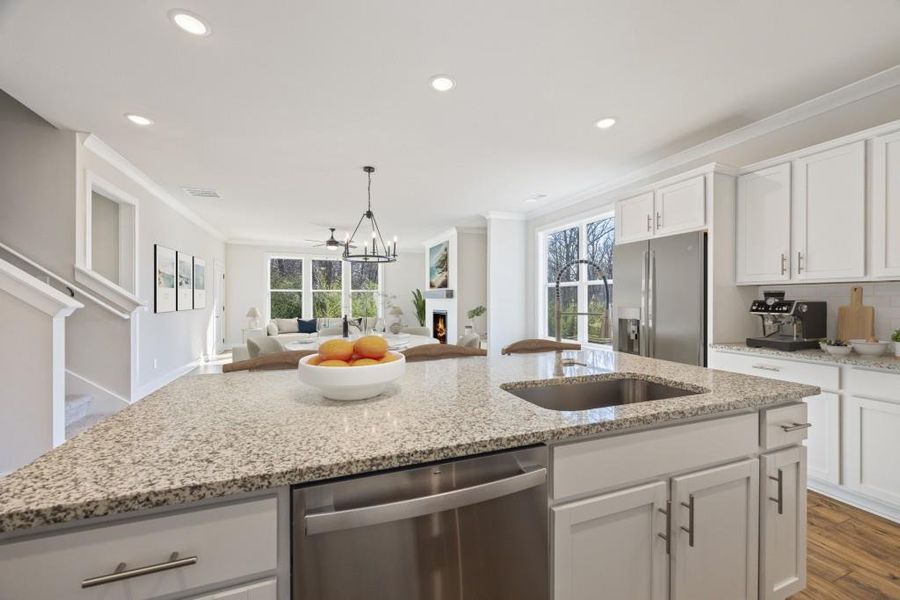 Furnished interior view inside a new home in , Hartwell (Image 35).