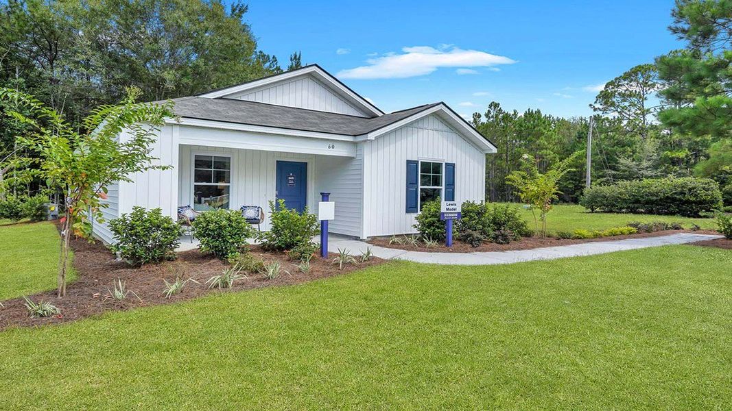 Representative exterior photo of a completed home built from the LEWIS by D.R. Horton in Longleaf Village, Rincon, GA (Image 21).