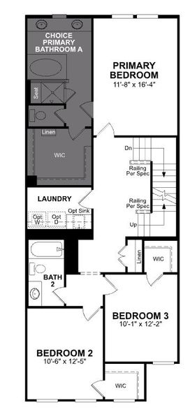 2D floor plan layout of this home in Bayside, Rowlett, TX (Image 5).