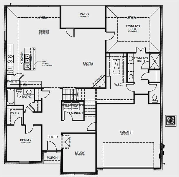 2D floor plan layout of this home in Tinsley Meadows, Van Alstyne, TX (Image 4). 2D floor plan layout of this home in Tinsley Meadows, Van Alstyne, TX (Image 4).
