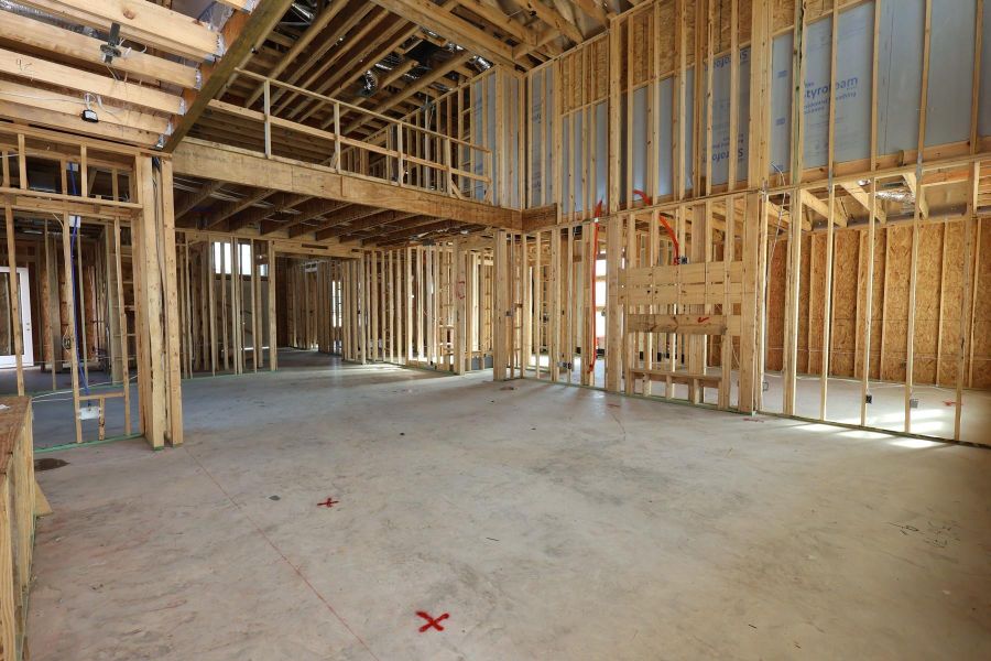 In-progress construction of a new home in Woodson’s Reserve, Spring, TX (Image 7).