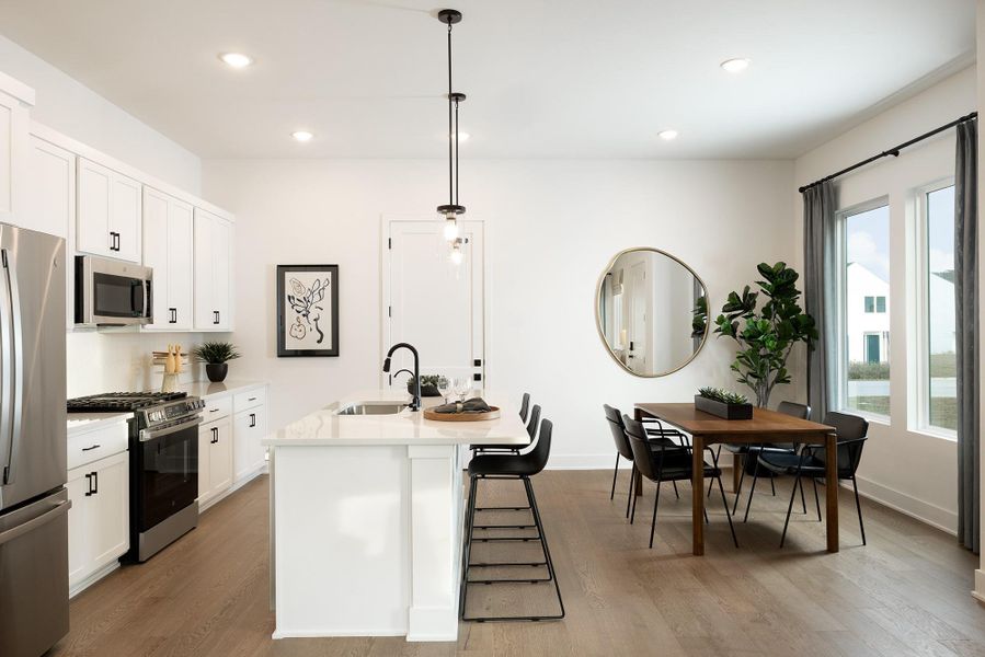 Furnished interior view inside a new home in Novel, Austin (Image 7).