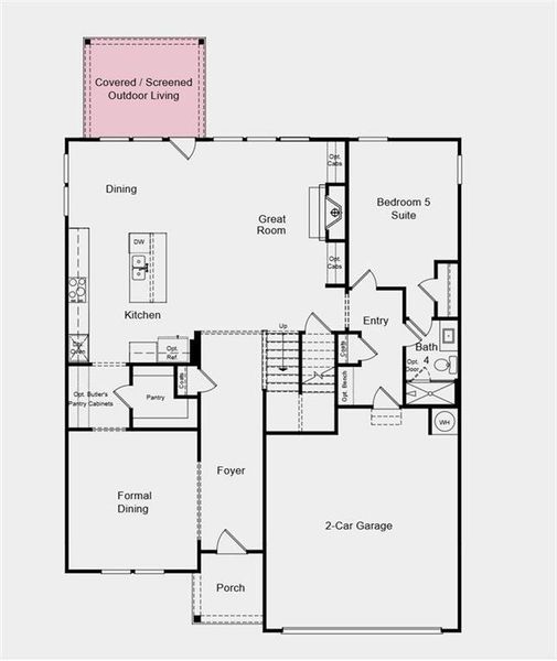 2D floor plan layout of this home in Bailey Fence, Dacula, GA (Image 4).