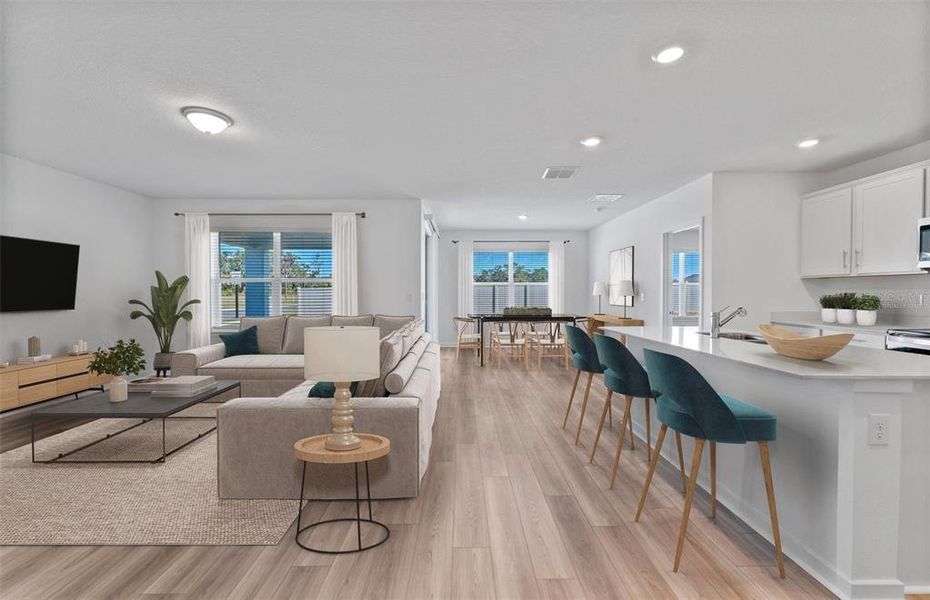 Furnished interior view inside a new home in Oakfield Lakes, Parrish (Image 3). Furnished interior view inside a new home in Oakfield Lakes, Parrish (Image 3).