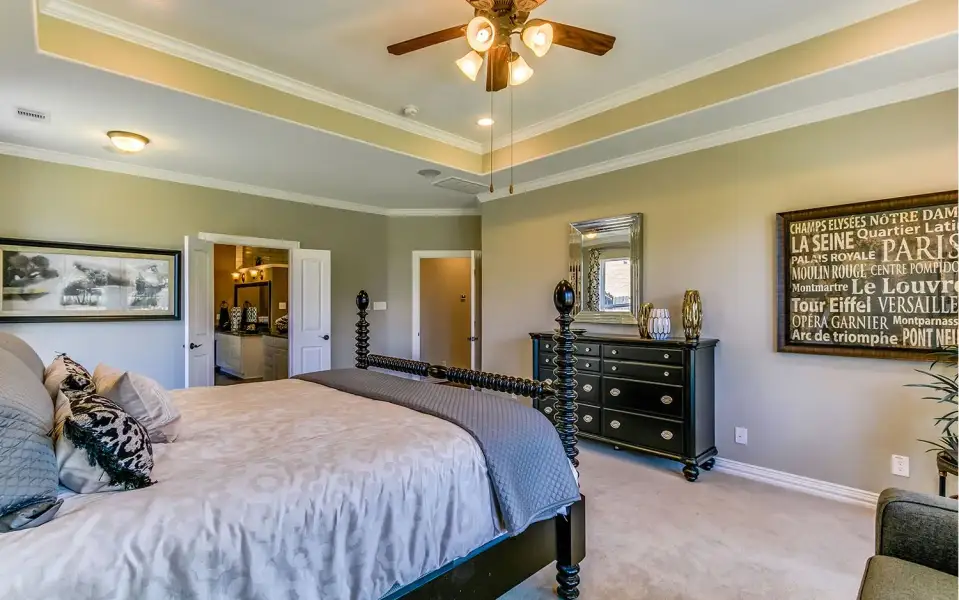 Representative furnished interior of a home built from the Laguna II by CastleRock Communities in Lakesong, Grand Prairie (Image 22). Representative furnished interior of a home built from the Laguna II by CastleRock Communities in Lakesong, Grand Prairie (Image 22).
