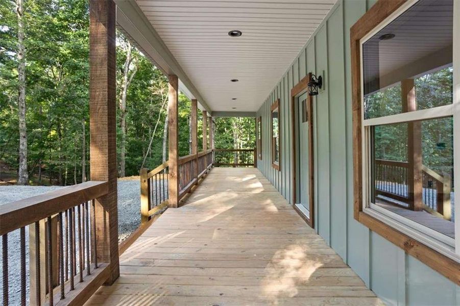 Exterior details and patio area of a home in , Ellijay (Image 3).