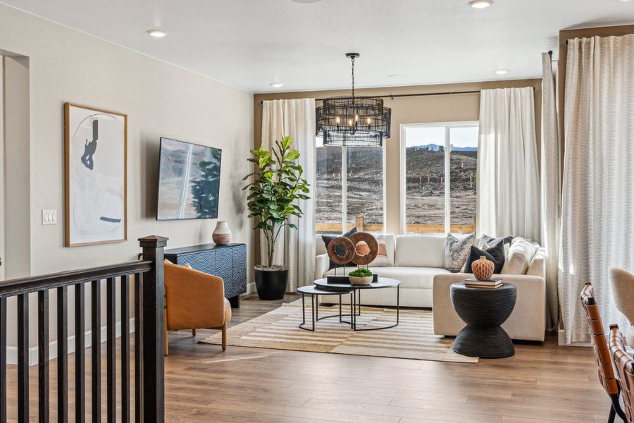 Furnished interior view inside a new home in Trailstone, Arvada (Image 30).