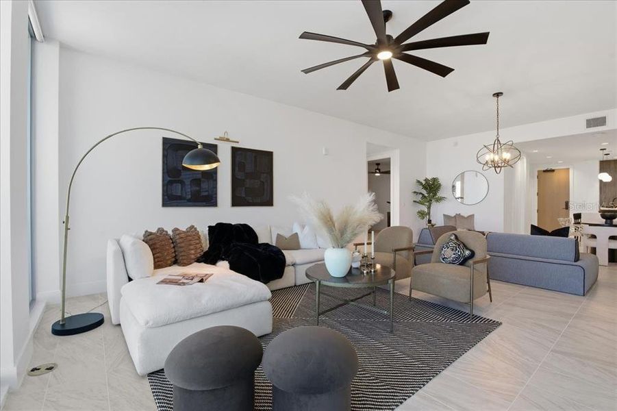 Furnished interior view inside a new home in , St. Petersburg (Image 43).