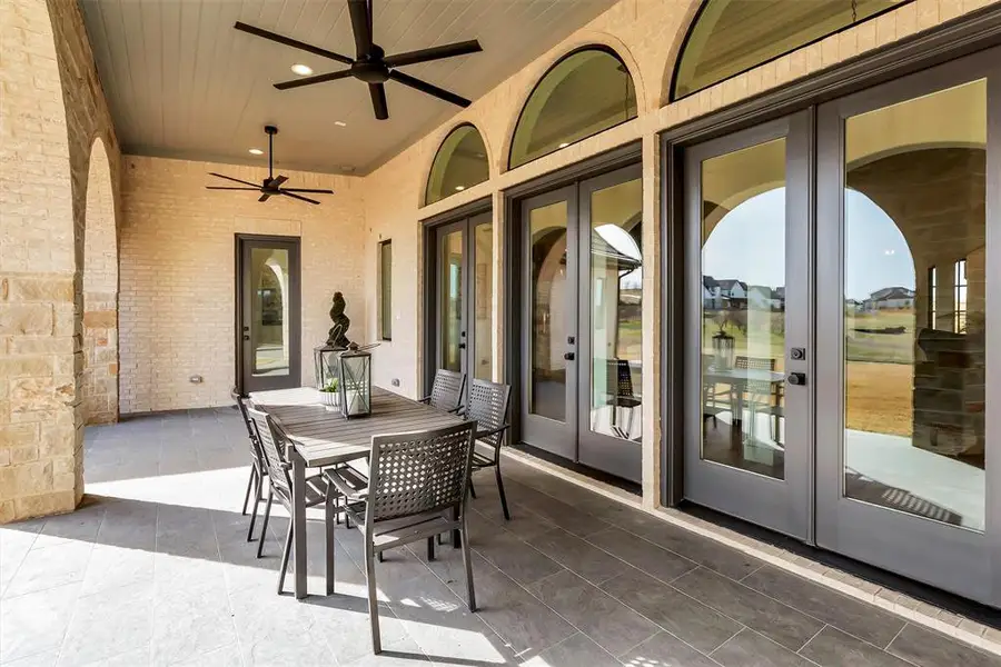 Exterior details and patio area of a home in , Aledo (Image 25).